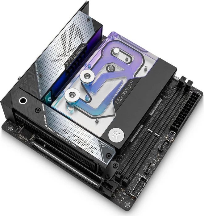 EK Water Blocks Quantum Line EK-Quantum Momentum² ROG Strix X670E-I D-RGB Monoblock, Nickel, Acryl