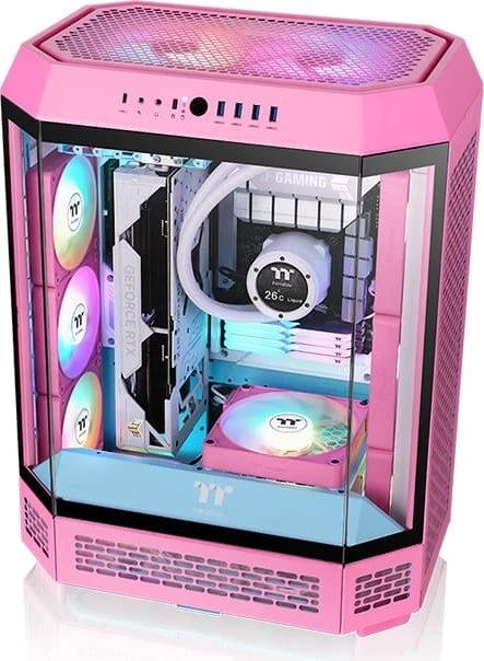 Thermaltake CT140 EX ARGB Sync Pink, rosa/weiß, 140mm, 3er-Pack