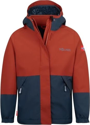 Trollkids Kjerag 3in1 Funktionsjacke red clay/mystic blue (Junior)