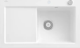 Villeroy & Boch Subway 45 Einbau Becken rechts mit Ablauffernbedienung stone white