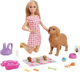 Mattel Barbie - mit Hund und Welpen blonde Haare