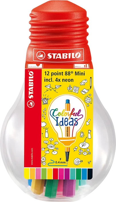 mini Colorful Ideas sortiert, 12er-Set, Etui