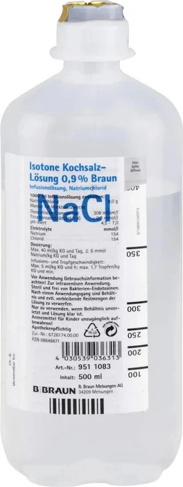 B.Braun Ecoflac Plus 0.9% Isotone Kochsalzlösung, 500ml