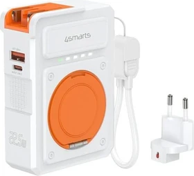 4smarts 6in1 Hybrid Charger Powerbank weiß/orange