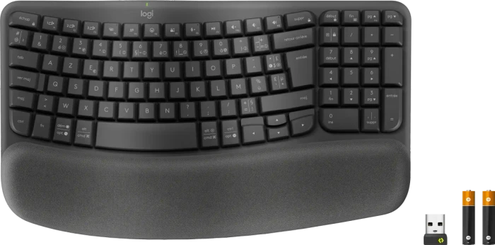 Logitech Wave Keys for Business, Grafit, Logi Bolt, USB/Bluetooth, FR