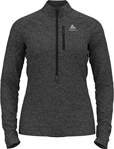 Odlo Tencia Mid Layer Half-Zip Funktionsshirt langarm dark grey melange (Damen)