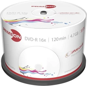 Primeon photo-on-disc DVD-R 4.7GB, 16x, 50er Spindel, printable