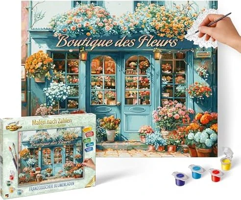 Schipper Arts & Crafts Malen nach Zahlen Französischer Blumenladen