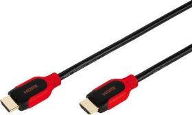 Vivanco 14HDHD 15PB High Speed mit Ethernet HDMI 1.4 Kabel schwarz/rot, 1.50m