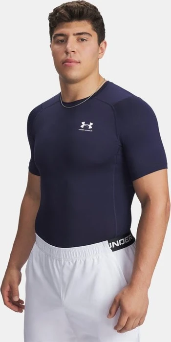 Under Armour HeatGear Armour Funktionsshirt kurzarm midnight/white (Herren)