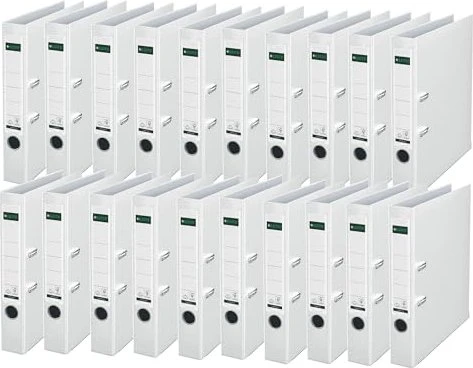 Leitz Qualitäts Ordner 2-Ring 180° Plastik, 50mm, A4, weiß, 20er-Pack