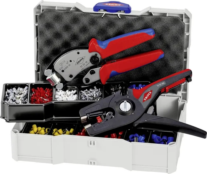 Knipex Twistor 16 Crimpzange inkl. Aderendhülsen-Sortiment inkl. Systainer, 17cm