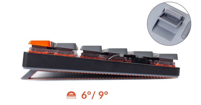 Keychron K3 V2, 75% TKL, LEDs weiß, hot-swap, schwarz/grau, Keychron LOW PROFILE Optical BROWN, USB/Bluetooth, DE