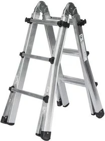 Günzburger Steigtechnik Alu 4-tlg. Teleskop-Mehrzweckleiter, 4x 3 Stufen