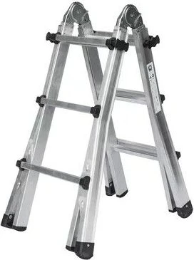 Günzburger Steigtechnik Alu 4-tlg. Teleskop-Mehrzweckleiter, 4x 3 Stufen