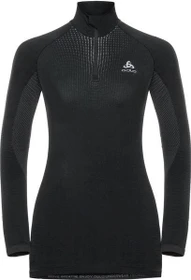 Odlo Performance Warm Funktionsshirt langarm black/odlo concrete grey (Damen)