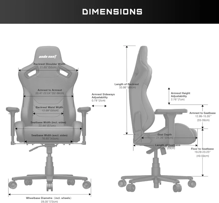 Anda Seat Kaiser Frontier XL Gamingstuhl, schwarz