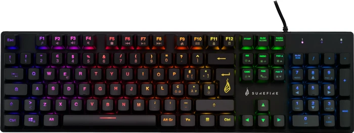 Verbatim SureFire KingPin M2 Gaming Keyboard, LEDs RGB, RED Switches, schwarz, USB, IT