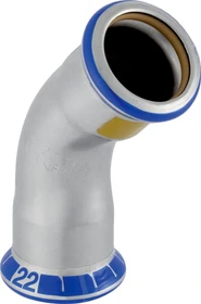 Geberit Mapress Edelstahl Bogen (Gas) 45° d=76.1mm L=103mm Z=50mm