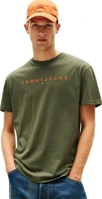Tommy Hilfiger Logo T-Shirt kurzarm olive green (Herren)