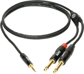 Klotz MiniLink 3.5mm Klinke/2x 6.35mm Klinke 0.9m