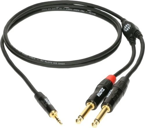 Klotz MiniLink 3.5mm Klinke/2x 6.35mm Klinke 0.9m
