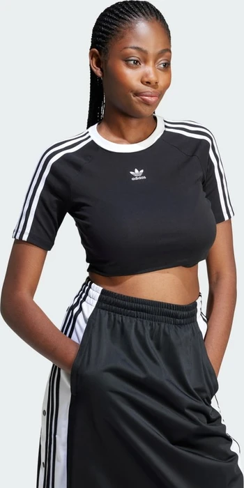 adidas 3-Streifen Baby T-Shirt kurzarm schwarz (Damen)