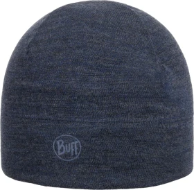 Buff Melange Merino Midweight Mütze night blue