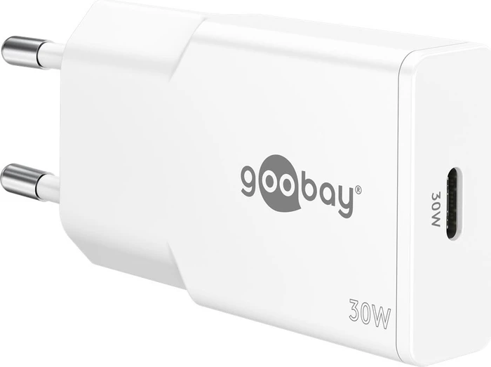 Wentronic Goobay USB-C PD GaN Schnellladegerät (30W) weiß