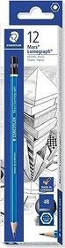 Staedtler Mars Lumograph 100 Bleistift 4B graphit, blau, 12er-Pack