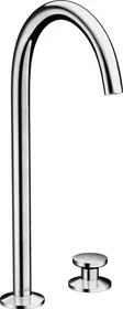 Hansgrohe Axor One 2-Loch Waschbeckenarmatur Select 260 Push-Open Ablaufgarnitur polished goldoptik