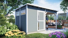 Bertilo Pentus 2 Gartenhaus Lounge 449x234cm grau