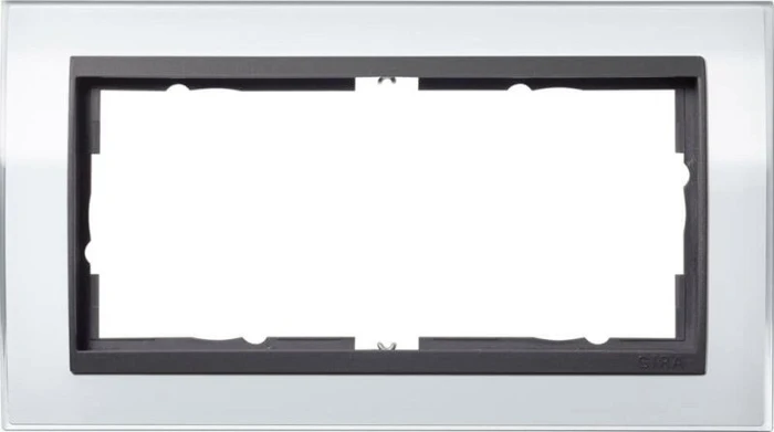 Gira Event Klar Abdeckrahmen 2fach ohne Mittelsteg, weiß