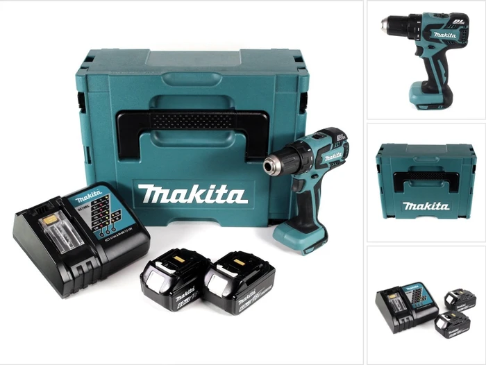 Makita DDF459RGJ Akku-Bohrschrauber inkl. MAKPAC + 2 Akkus 6.0Ah