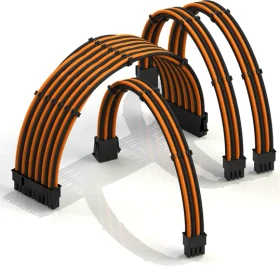 LinkUP PSU Cable Extension Kit, Orange/Schwarz (PWR-EXTMOD-ORBK50)