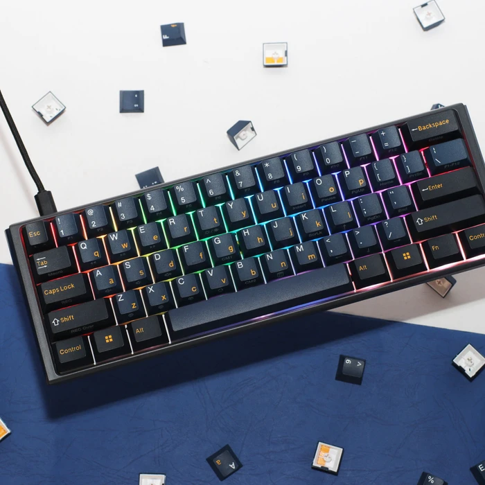 Ducky One 3 Pro Mini, Nazca Line, MX2A RGB BROWN, USB, US