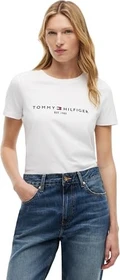 Tommy Hilfiger Logo T-Shirt kurzarm weiß (Damen)