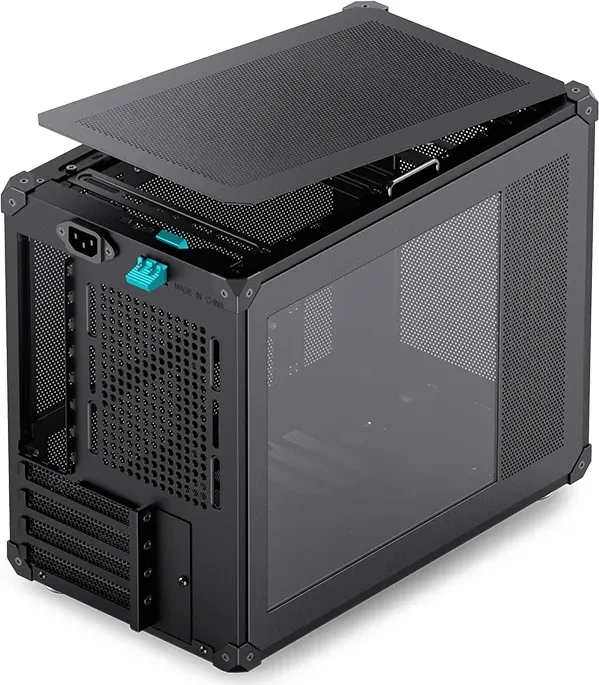 Jonsbo C6 MAX Black, schwarz, Glasfenster