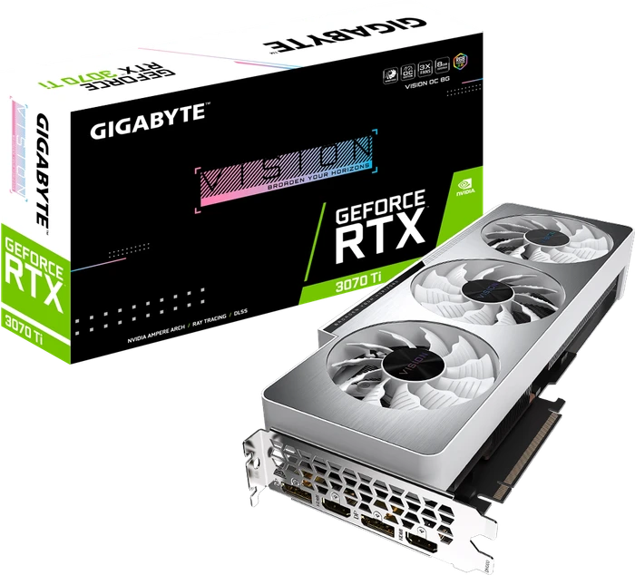 GIGABYTE GeForce RTX 3070 Ti Vision OC 8G, 8GB GDDR6X, 2x HDMI, 2x DP