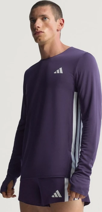 adidas Adizero Running Laufshirt langarm aurora plum (Herren)