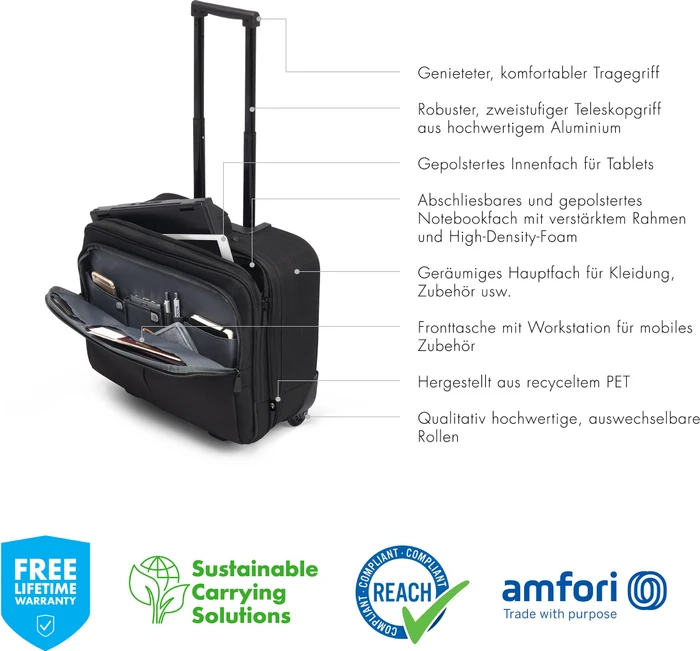 Dicota Laptop Trolley Eco Multi Scale 14-15.6" schwarz