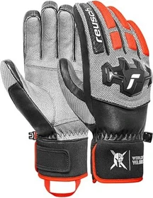 Reusch Worldcup Warrior Team Skihandschuhe black/silver/fluo red