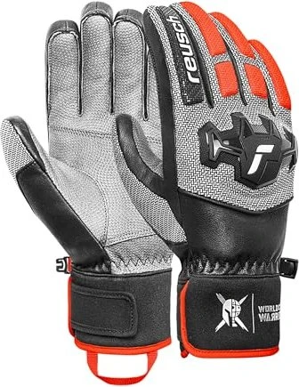 Reusch Worldcup Warrior Team Skihandschuhe black/silver/fluo red