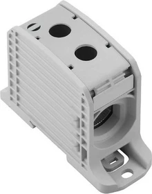 Weidmüller WPD 132 1X185/1X185 GY Potentialverteilerklemme, Schraubanschluss, lichtgrau, 185 mm², 353 A, 1000 V, Anzahl Anschlüsse: 2, Anzahl der Etagen: 1