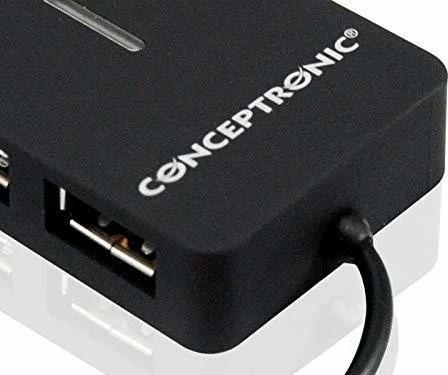 Conceptronic Travel USB-Hub, 4x USB-A 2.0, USB-A 2.0 [Stecker]