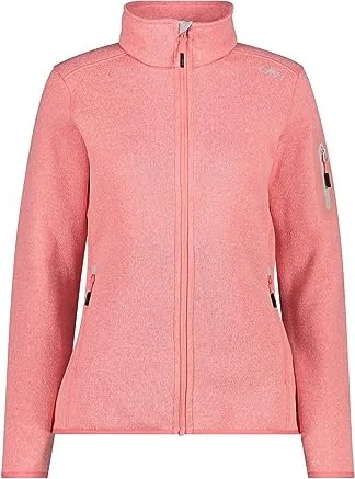 CMP Knit Tech Melange Fleece Jacke meliert pesca/gesso (Damen)