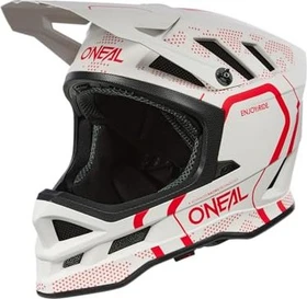 O'Neal Blade Polyacrylite Strike Fullface-Helm weiß/rot