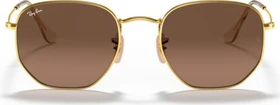 Ray-Ban RB3548N Hexagonal Flat Lenses 48mm gold/brown gradient