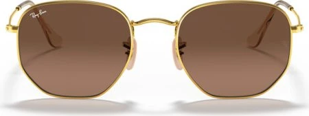 Ray-Ban RB3548N Hexagonal Flat Lenses 48mm gold/brown gradient