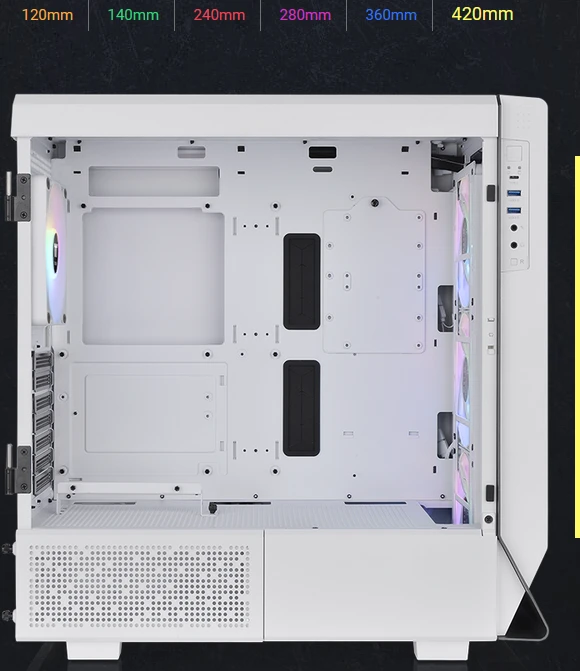 Thermaltake Ceres 500 TG ARGB Snow Edition, weiß, Glasfenster